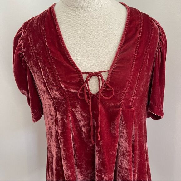 ✨ Free People Ivy Velvety Babydoll Tunic | Dark Berry | XS ✨ - Picture 3 of 13